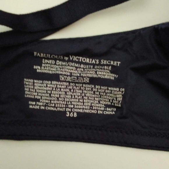 Fabulous by Victoria's Secret Lined Demi Bra 36B - Picture 3 of 5